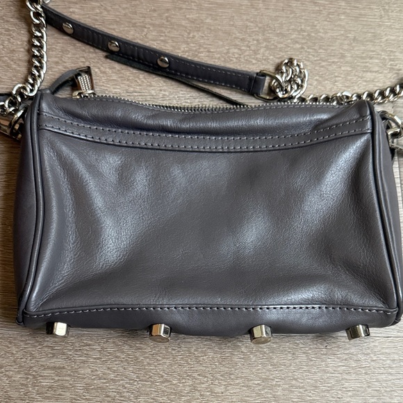 Rebecca Minkoff Dark Gray Leather Mini Mac Crossbody with Chain Strap - Picture 3 of 4
